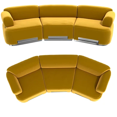 Sectional curved sofa by Tatjana von Stein