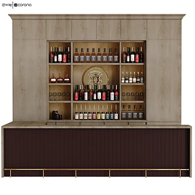Drink bar with wooden set 476