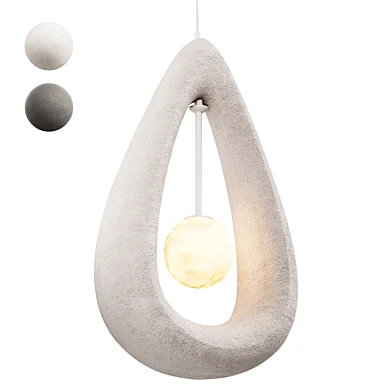 Wabi-sabi Teardrop-shaped Pendant Light