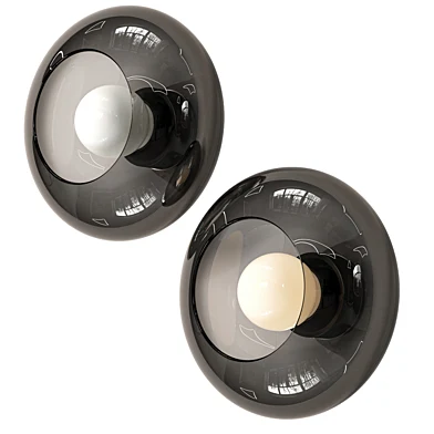 Wall lamp Glass Black