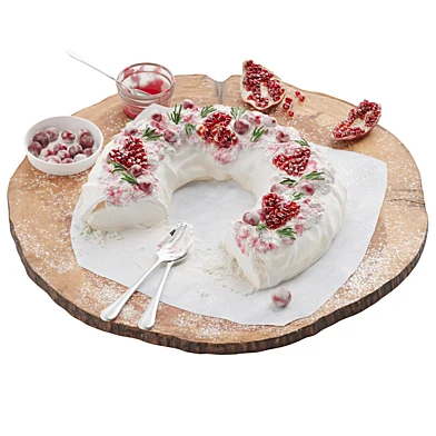 Holiday Cranberry and Pomegranate Pavlova