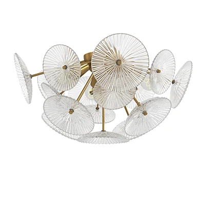 Restoration Hardware Celestia Glass Flushmount Aged Brass