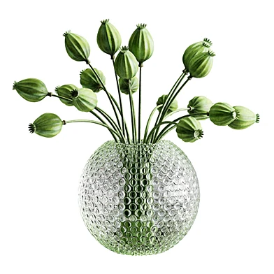 ball fruit bouquet in glass vase 08