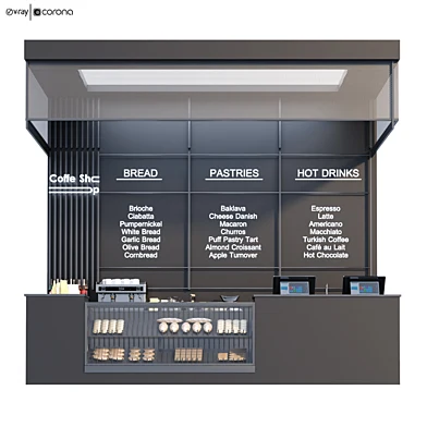 coffee shop and bar modern style set 482