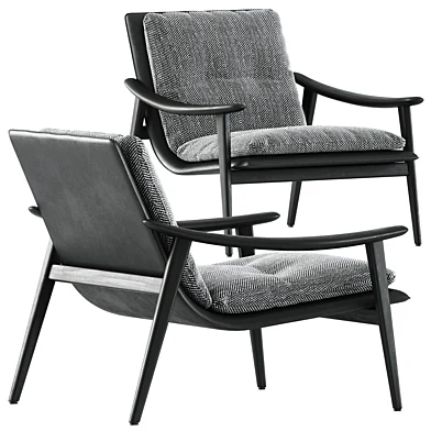 Fynn saddle hide armchair saddle by Minotti