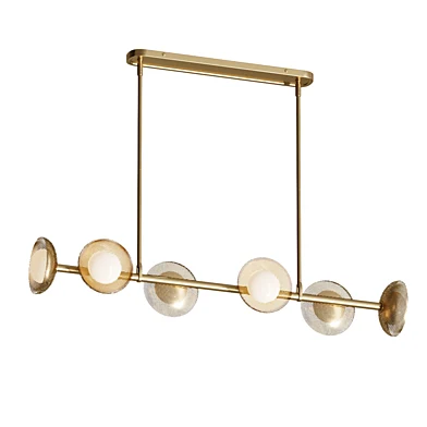 Bezel 6-Light Linear Perforated Metal Chandelier
