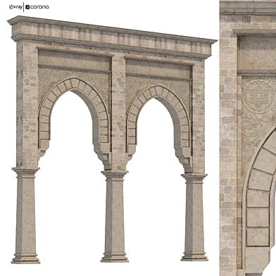 Arabic turkish  islamic architectural element set 507