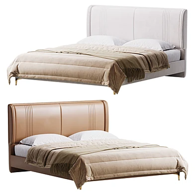 Contemporary White Pine Wooden Standard Bed