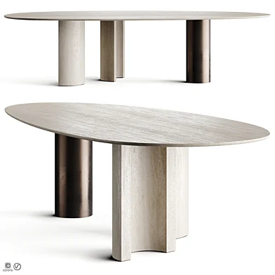 Paolo Castelli NUCLEO Travertino Dining Table