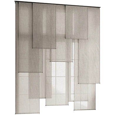 Black Trim Layered Panel Curtain