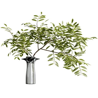 Twig Bouquet in Stainless Steel Vase 28