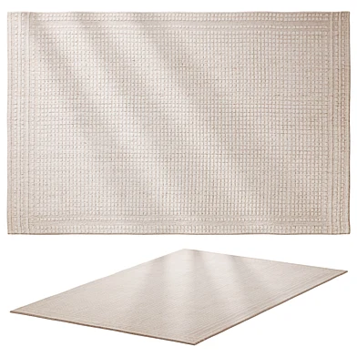 Loomed Grid Wool Rug