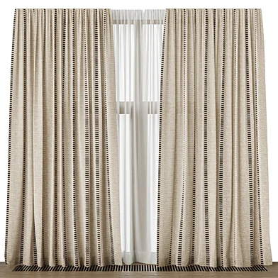 Шторы Pieced Stripe Cotton Blend Woven Curtain от Anthropologie