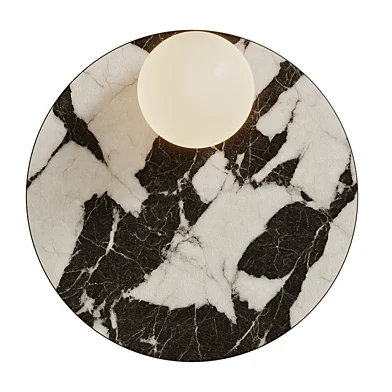 Stone Base Sconce with Glass Globe Shade by Shaw Marble Lighting