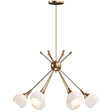 Pontil 6-Light Chandelier in Honey Gold