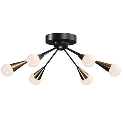 Andrea 6 Light Metal Semi Flush Mount