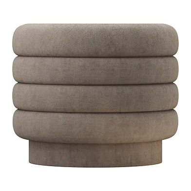 Пуф Round Faded Velvet Beige | FERM LIVING