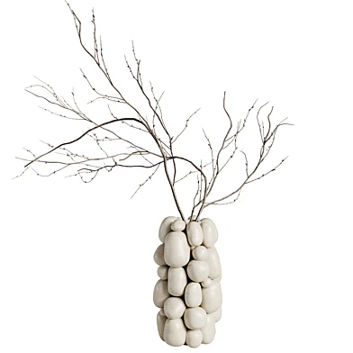 Soft vase  with  branches