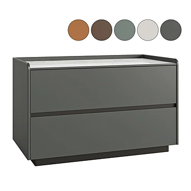 Litfad - Modern Faux Leather Nightstand