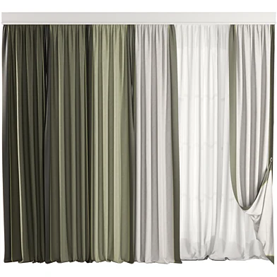 Silk and Cotton Curtain Set 47
