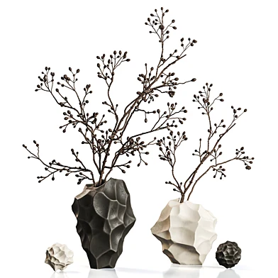 Minimal Stone Vase Set with Natural Texture