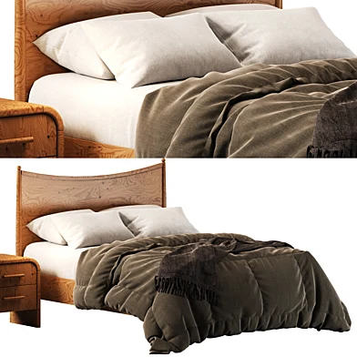 Westelm Pierce & Ward Curved Burl Wood Bed