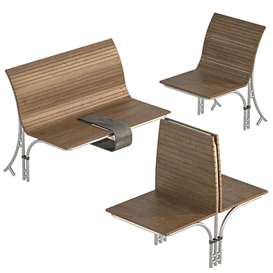 Linear Garden Bench Set