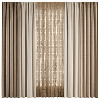 Silk and Wooden Curtain 056