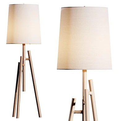 Lockeland Walnut Tripod Floor Lamp