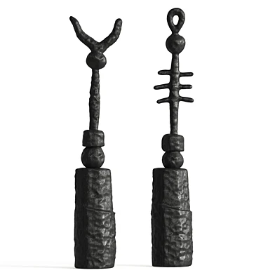 Carbonized wood sculpture