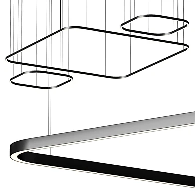 LEDS C4 Black Square Pendant Light