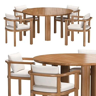 Lagos Teak Round Dining SET