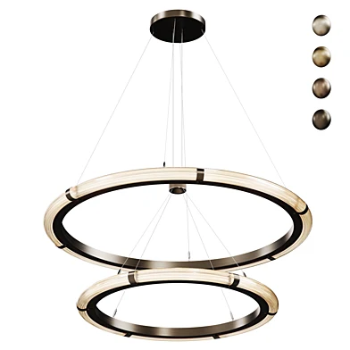 J.Adams & CO Strata Circular Two-Tier Pendant Lamp