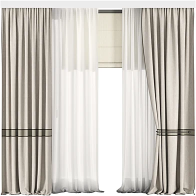 Silk and Cotton Curtain Set 73