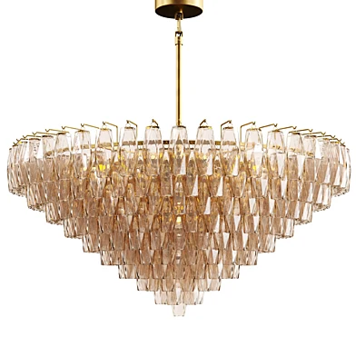 Chiara Smoke Glass Tiered Round Chandelier 47