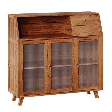 Espresso Floor Freestanding Server Art-2203724845