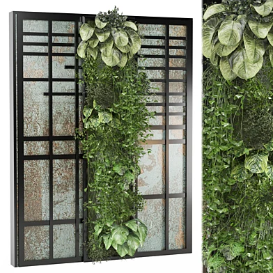 indoor hanging plants in metal shelf 2093