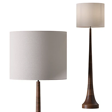 Rose and Grey Mango Wood Floor Lamp