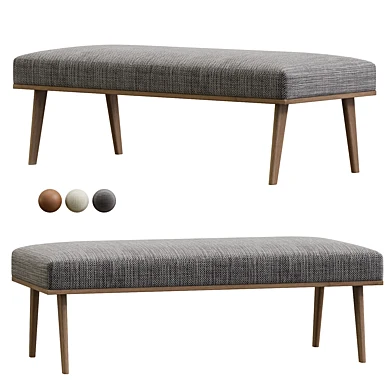 Cavett Walnut Wood Frame Bench