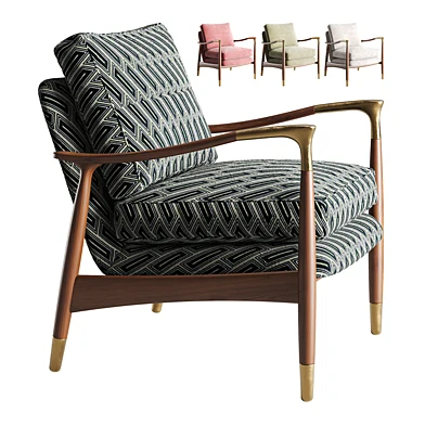 Theodore Armchair Vende Jacquard Olive