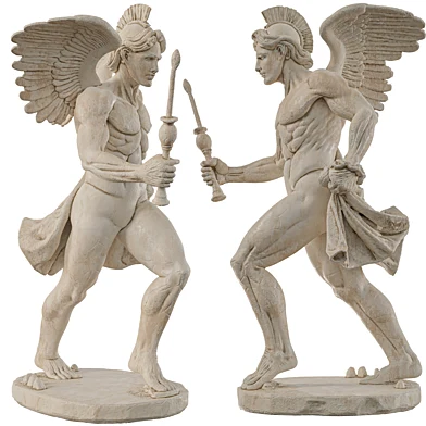 Ancient Old Greek Soldier Sculpture