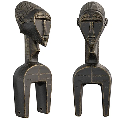 West African Heddle Pulley Figure Statue