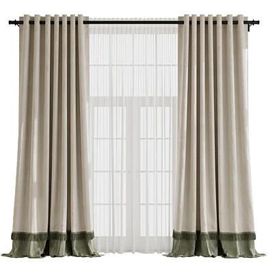 Curtain rod with fringe 76 HBH corona