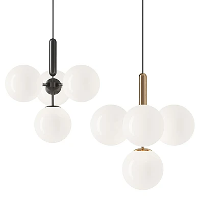 Glass ball pendant lamp