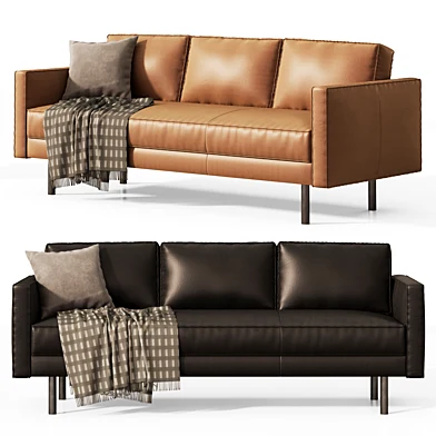 Aliexpress Scandinavian style leather art sofa 3-seater