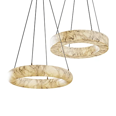 Natural Marble Wheel Chandelier pendant light corona