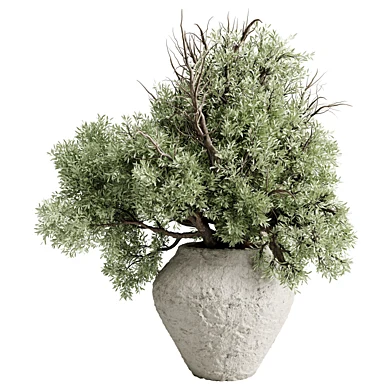 Tree branch in a stone vase bouquet 91