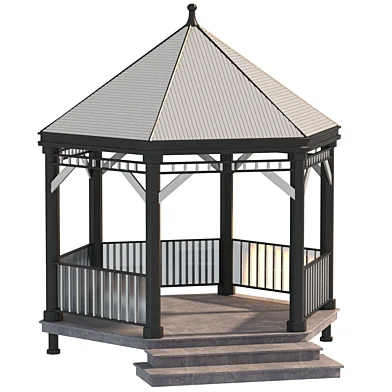 Modern Glass & Steel Gazebo