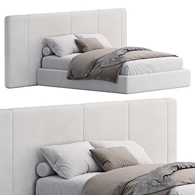 Corsica bed with wide headboard