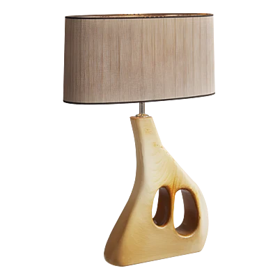 Oroa - Natural Organic-Shaped Base Table Lamp By-Boo Shiboo